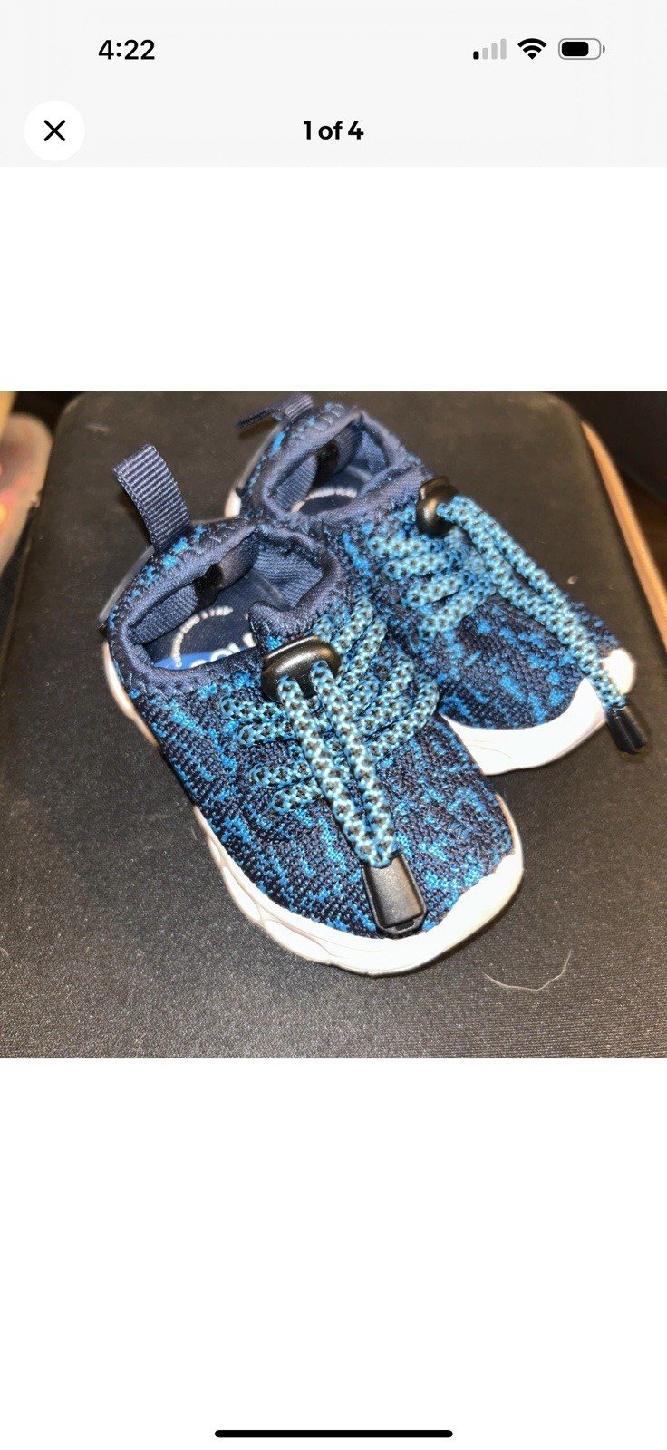 Soleplay Sk-Bosshie Toddler Boys 10M Blue And Black Sneakers