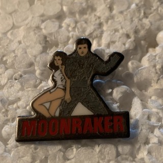 Moonraker James Bond 007 Danjaq signed metal lapel pin