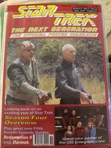 Original 1990s BRITISH Star Trek Next Generation Poster Magazine UK Lot Of 48-51