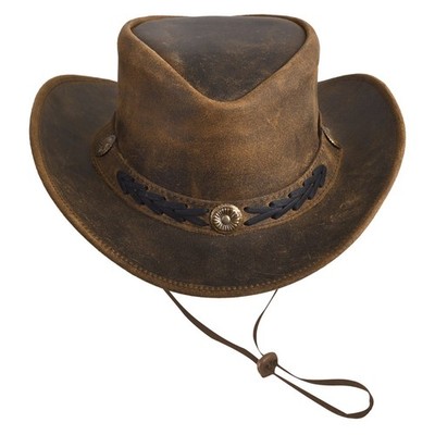 Real Leather Cowboy Hat men & women  Western Style Crazy Horse Tan Brown  hat