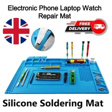 Solder Anti Static Magnetic Silicone Heat Insulation Pad Desk Work Repair Mat UK