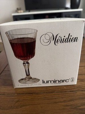 Luminarc Stielglaser Water & Wine Goblets Stemware France Stunning! NIB