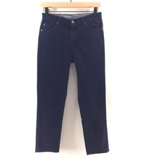 Adriano Goldschmied Women's Pants The Stevie Ankle Slim Straight 27R Blue Velvet