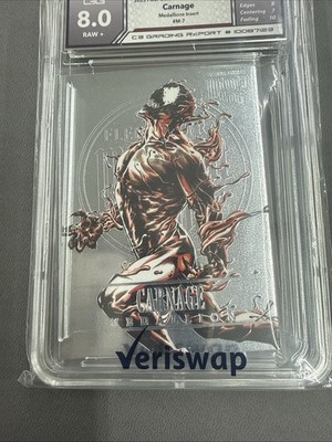 2023 Fleer Ultra Midnight Sons Medallions Platinum #/100 Carnage #M-7 C3G 8