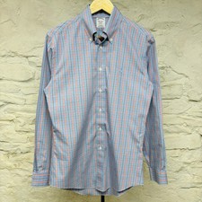 Brooks Brothers Regent The Original Polo Shirt Slim Fit Men s Small Blue Plaid