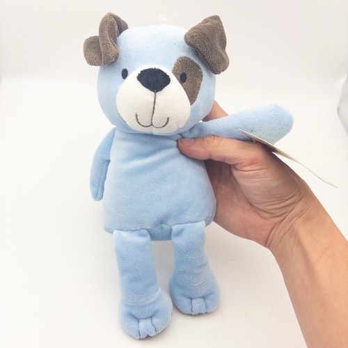 NEW Carters Puppy Dog Plush Lovey Blue Spotted Brown Eye Bean Bottom #39031 VHTF - Picture 2 of 10