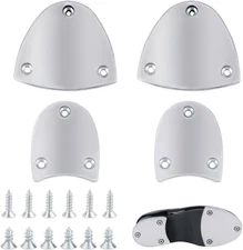 1 Pair Metal Heel Plates, Sole Heel Guard Repair Pads, Heel Replacement Plates w