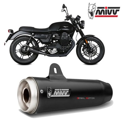 Mivv Exhaust Mufflers Ghibli S Black Inox black for MOTO GUZZI V7 III 2017 2022