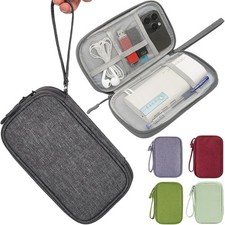 CAAORDKSO Electronic Organizer Travel USB 7.48 x 4.5 x 1.1 inches, Dark Gray