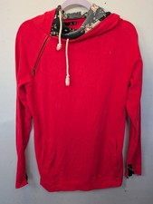 Ampersand Avenue Pull String Hoodie Medium Pink With Black Cowl 6757