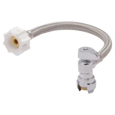SharkBite 12 inc Stainless Steel Braided Toilet Connector with Angle Stop Valve