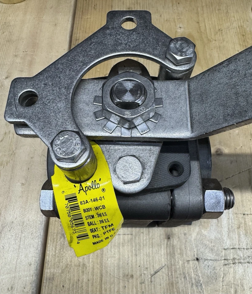 NUEVO 1-1/4” APOLLO 3 Piezas 316 SS Bola, Vástago, Ajuste VÁLVULA 83A-146-01 (1500 psi. CWP) Foto 2 de 4