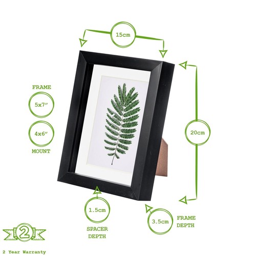 5x Shadow Box Frames 3D Picture Photo 5 x 7" with 4 x 6" Mount Light Wood/White - Picture 4 of 6