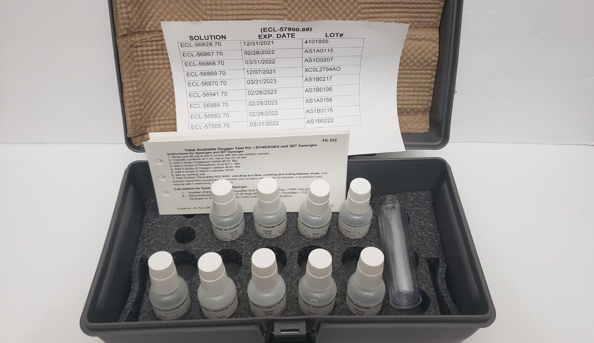 ECOLAB Oxidizer Test Kit 322 for Chemical Testing 57800 | eBay
