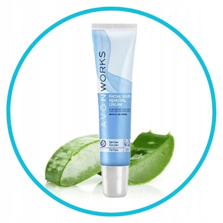 Crema depilatoria facial con aloe calmante Avon Works 5x0,5 fl. oz Foto 3 de 4