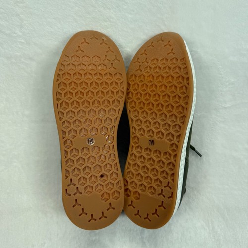 J/Slides Urban Sport Olive Green Knit Sneakers Lace Up Casual Shoes 7W - Picture 10 of 12