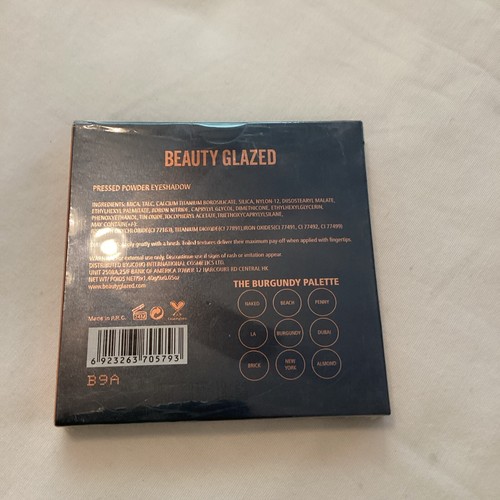 Beauty Glazed Presse Pressed Powder Eyeshadow Burgundy Pallette BRAND NEW SEALED - Picture 2 of 2