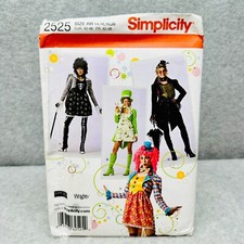Simplicity 2525 Plus Size Steampunk Clown Costumes Cosplay Misses 14 20 Pattern