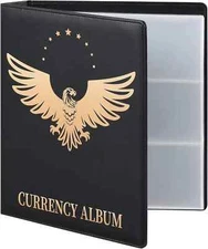 90 Pockets Dollar Bill Holders Premium Banknote Currency Album Paper Money