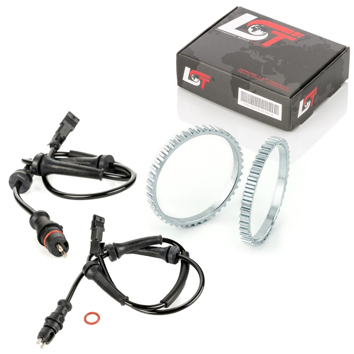 2x ABS Sensor and ABS Ring Set Front Axle Speed Controller for RENAULT ESPACE IV