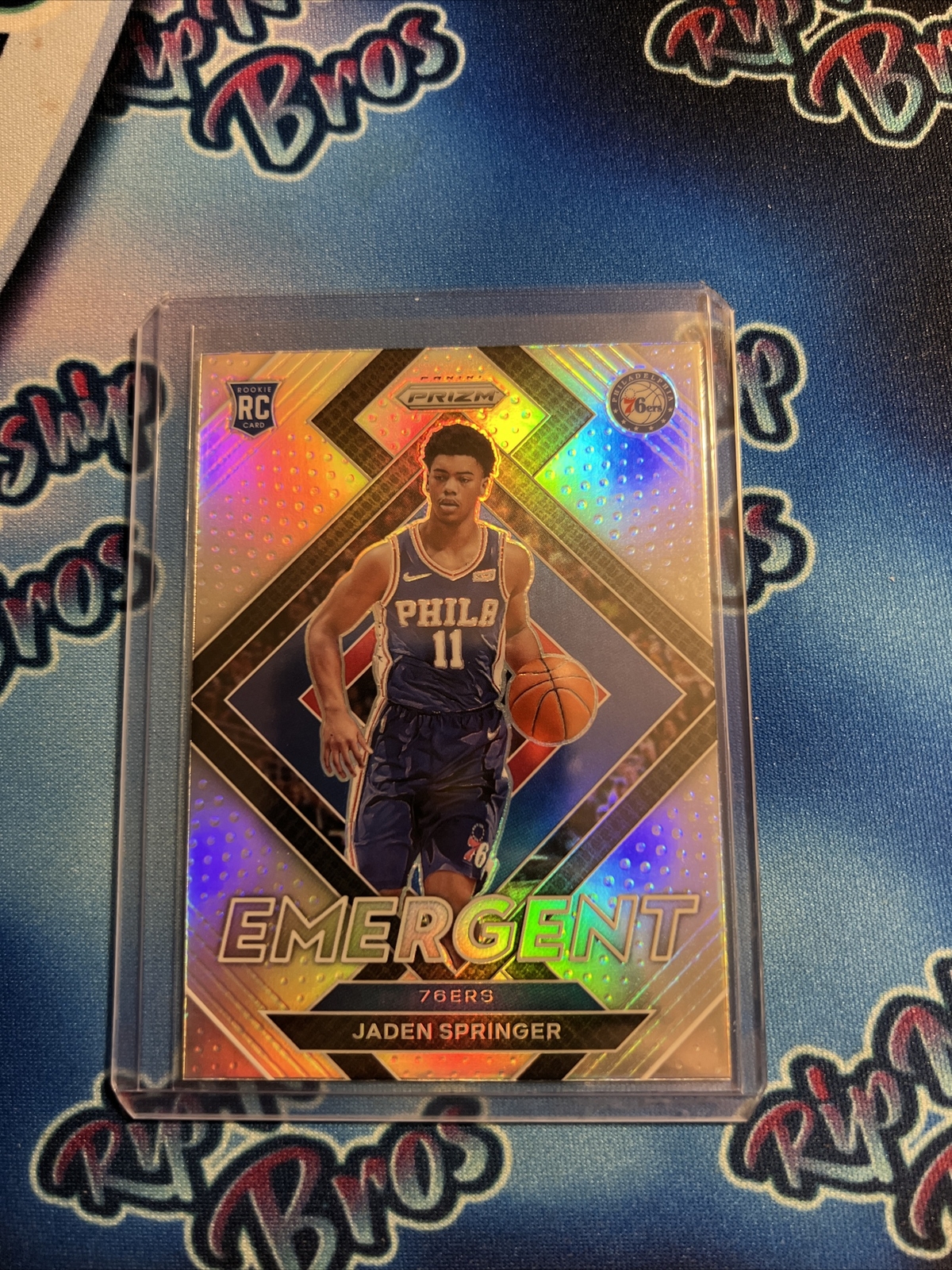 2021-22 Panini Prizm Jaden Springer Silver Prizm Emergent RC #26 76ers