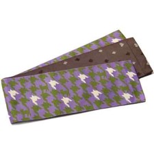 Half-width Obi Houndstooth Cat Purple Check Women's Kimono Yukata