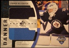 2020-21 UPPER DECK SP GAME USED HOCKEY - CONNOR HELLEBUYCK BANNER YEAR