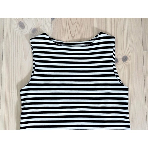 Abito body ZARAKNIT nero bianco a righe, mini nautico, tubino, taglia M - Foto 7 di 9