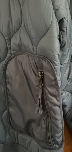 Gray Puffer Jacket Mens XXL Zip Pockets image 4