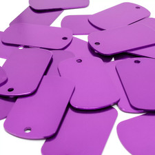WHOLESALE LOT 500PCS 9 COLORS BLANK DOG TAG SHINY Aluminum ARMY MILITARY SPEC