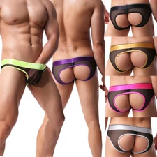 Mens Hot Panties Jockstrap Underwear Hip Empty Briefs Thong G-string Underpants