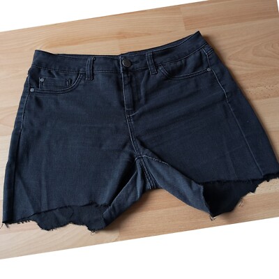Damen Shorts Schwarz Anthrazit Größe M Stretch Kurze Hose