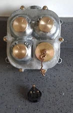 VINTAGE WALSALL FLAME PROOF THREE GANG LIGHT SWITCH FACTORY INDUSTRIAL LIGHTING