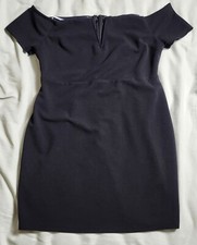 LuLus Off The Shoulder Little Black Mini Dress DAE23607HL Womens BodyCon Size XL