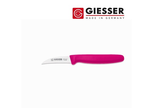 Giesser Messer SP - 6 cm gebogen pink Kneipchen Obst Gemüse Schäl Tourniermesser