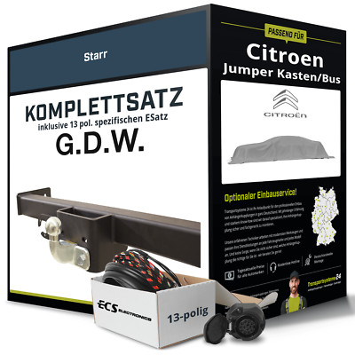Anhängerkupplung starr für CITROEN Jumper Kasten/Bus +ESatz Kit (AHK+ES)