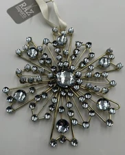 NEW!~RAZ Imports~5” Cool Blue Jewel Snowflake Ornament~Christmas