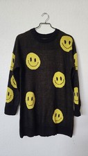 Urban Outfitters Sweater Dress New Size Large Smiley Retro Black 90s