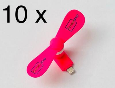 10 x Smartphone Handy Handy-Zuberhör Mini USB Ventilator Compact Weiß Pink