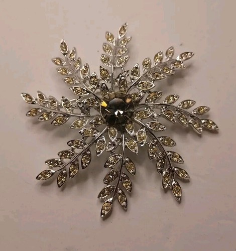 Sarah Coventry signierte Strass Brosche Anstecknadel Schneeflocke Blume - Bild 6 von 16