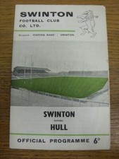 08/01/1966 Rugby League Programme: Swinton v Hull  (creased). FREE POSTAGE (UK O