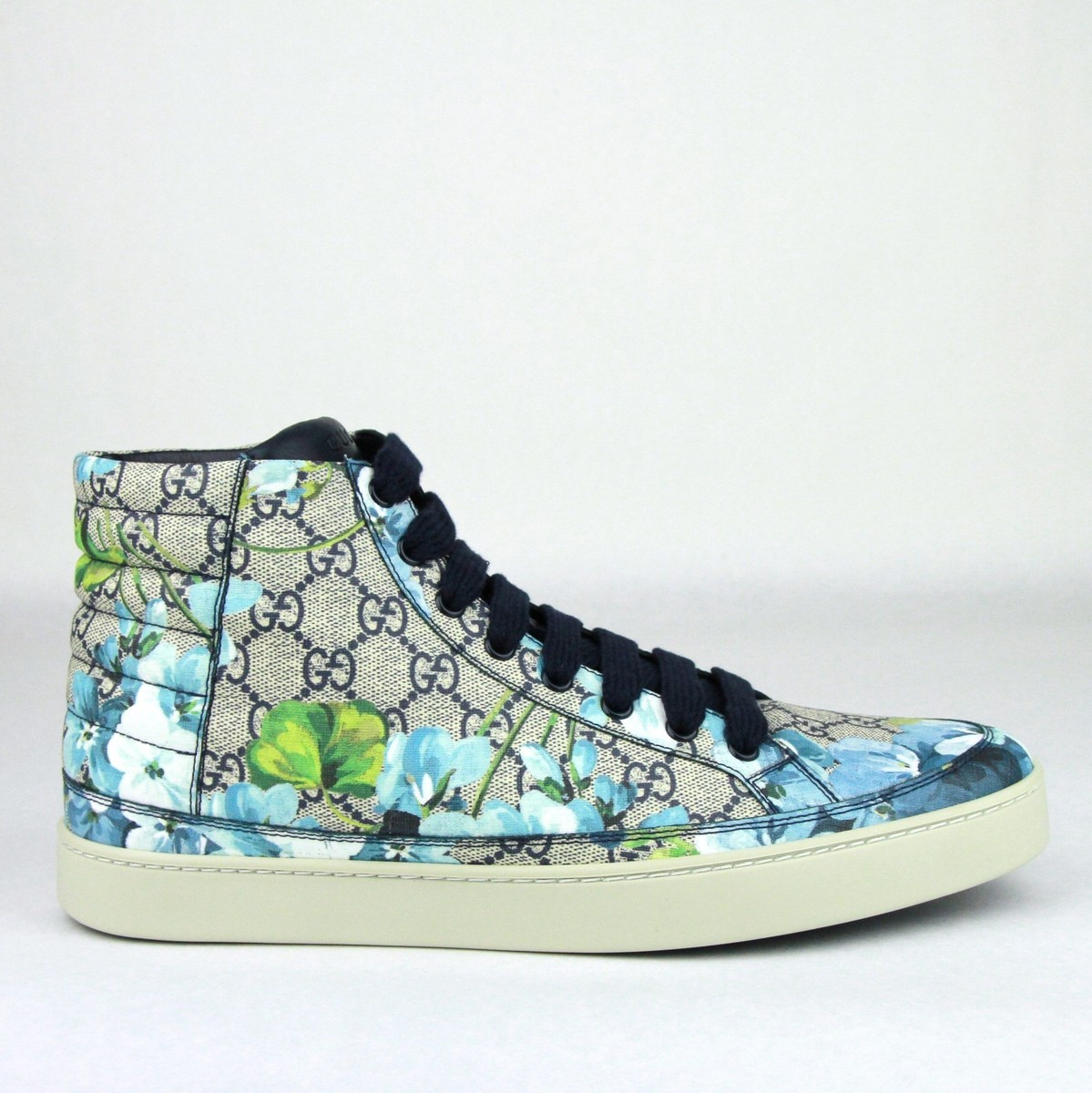 Gucci Supreme GG Coated Canvas Blue Bloom Print Hi Top