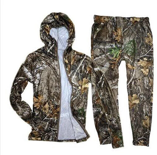 New Summer Bionic Camo Thin Hunting Clothes Leaf Waterproof Jacket +Pants Suit - Image 3 of 4