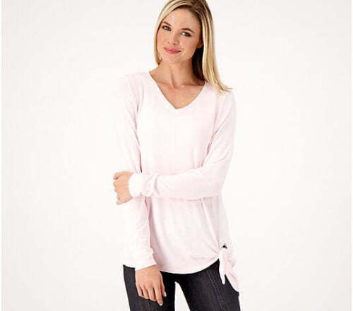 Belle by Kim Gravel Women’s Brushed Knit Side Grommet Top - Picture 1 of 7
