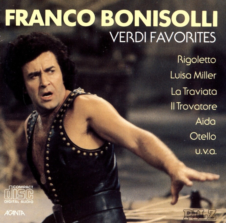 Verdi - Franco Bonisolli (tenor) - Verdi Favorites (CD, 1987, ACANTA ...