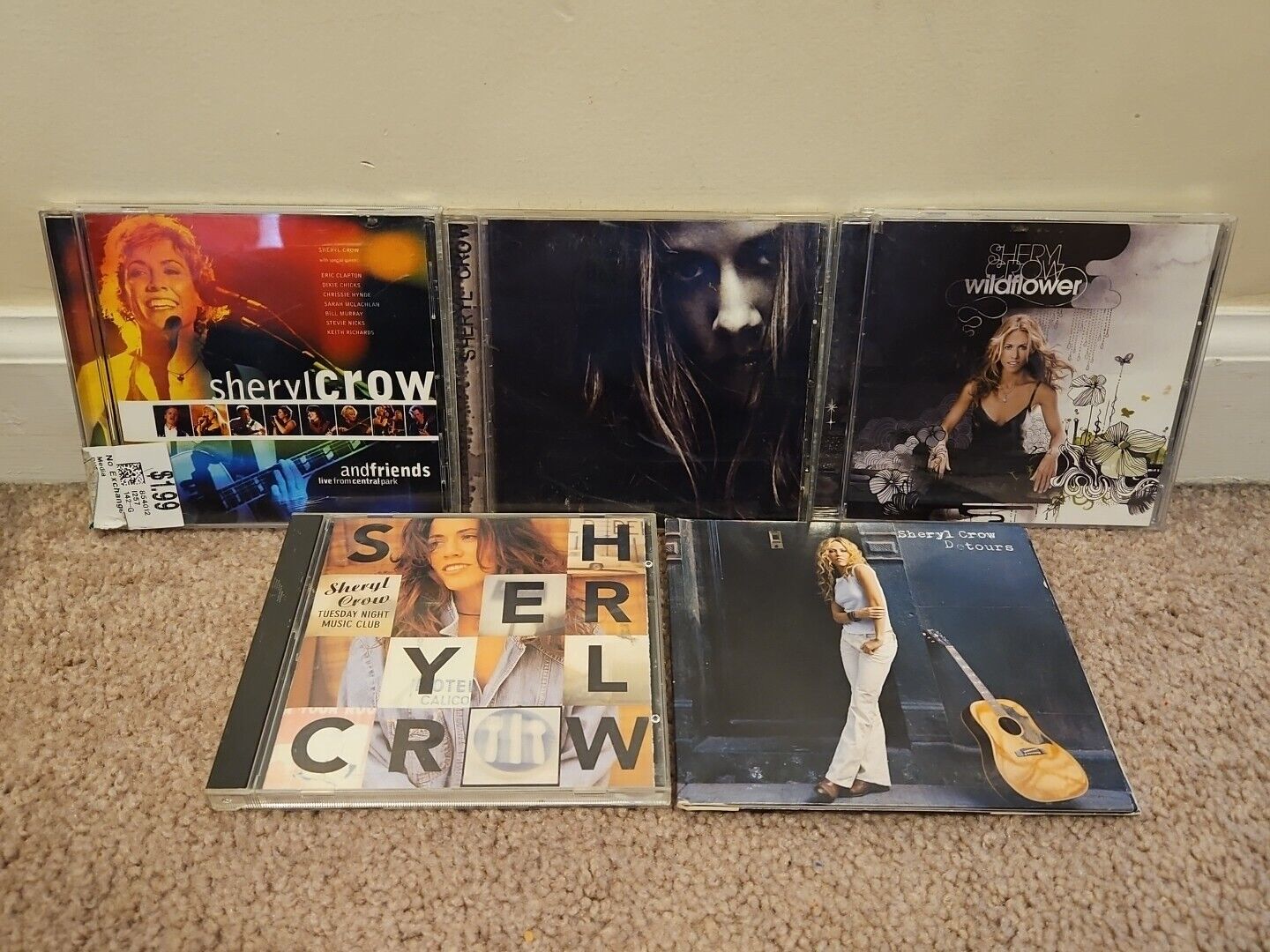 Lot of 5 Sheryl Crow CDs: Tuesday Night Music Club, Detours, Wildflower, S/T, Li