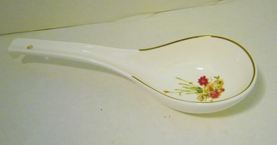 Royal Bone China Dinnerware ''DREAMS OF PARIS'' Floral Flowers Serving Spoon