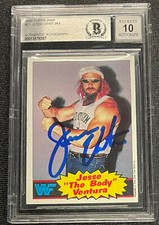 JESSE VENTURA SIGNED 1985 TOPPS WWF WRESTLING #11 BECKETT AUTO GRADE 10   287
