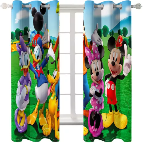 Tende oscuranti spesse per bambini Topolino e Minnie anello termico occhiello superiore - Foto 12 di 53