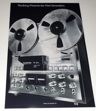 Tandberg TD-20A Audiophile Reel to Reel Poster 1978 19"x13" Open Reel